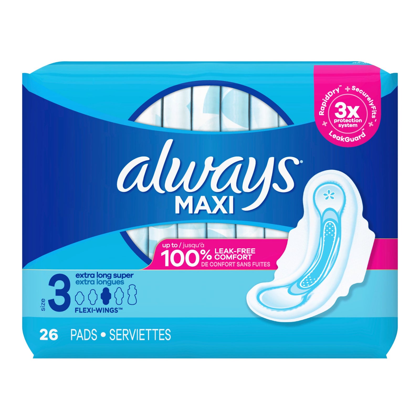 Always Maxi Feminine Pads with Wings