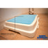 White Plastic Bath Step Stool with 4 Inch Height