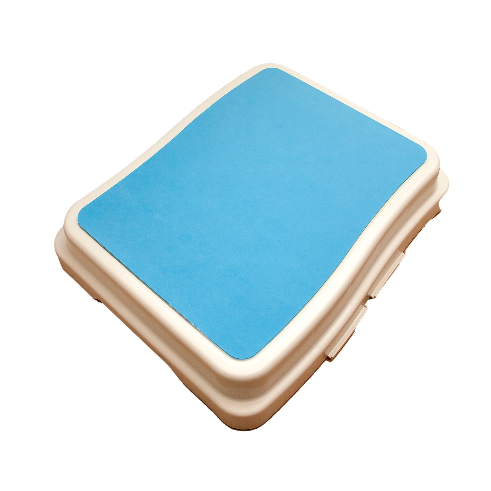 White Plastic Bath Step Stool with 4 Inch Height