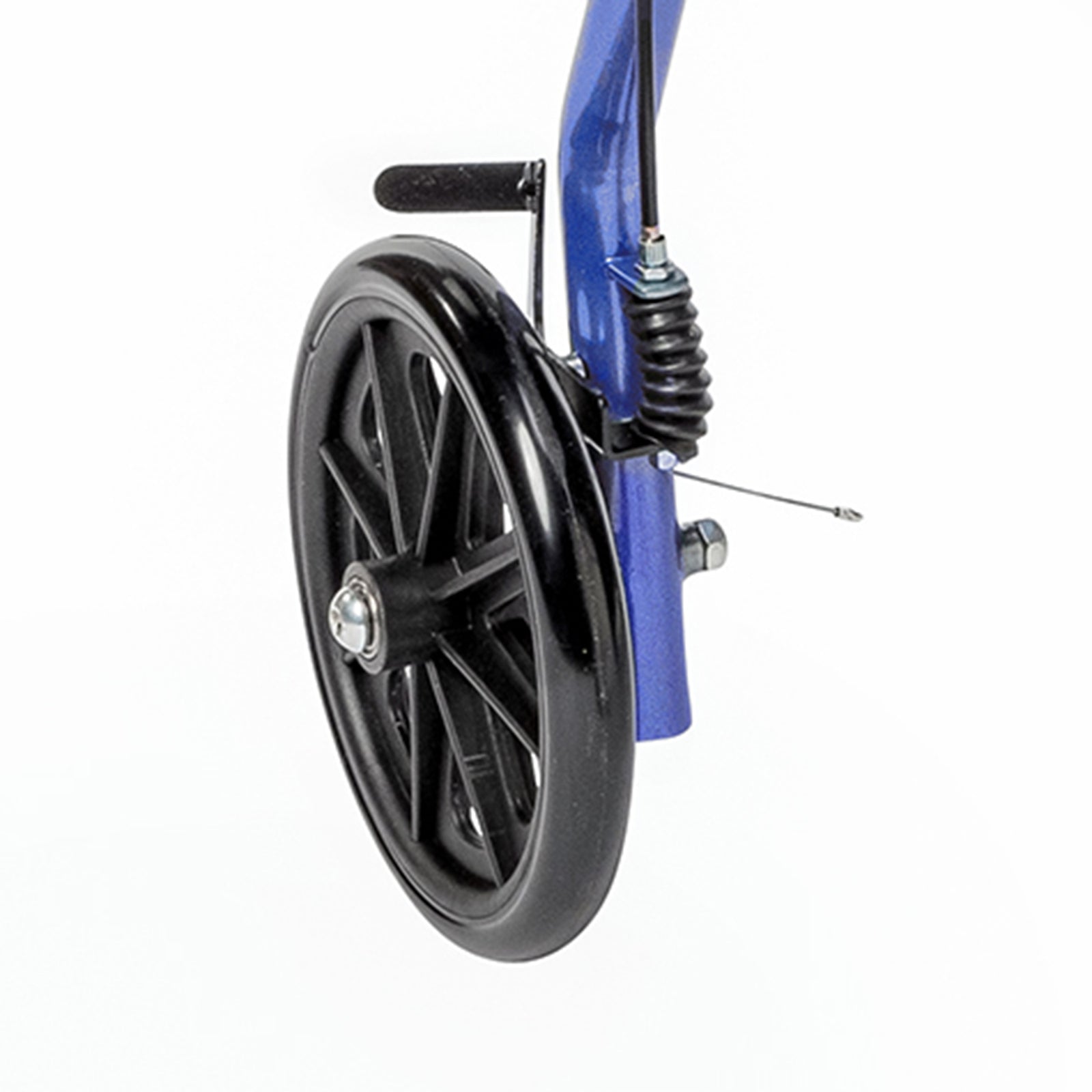 Bariatric 4 Wheel Rollator with Adjustable Height and Folding Steel Frame - Blue