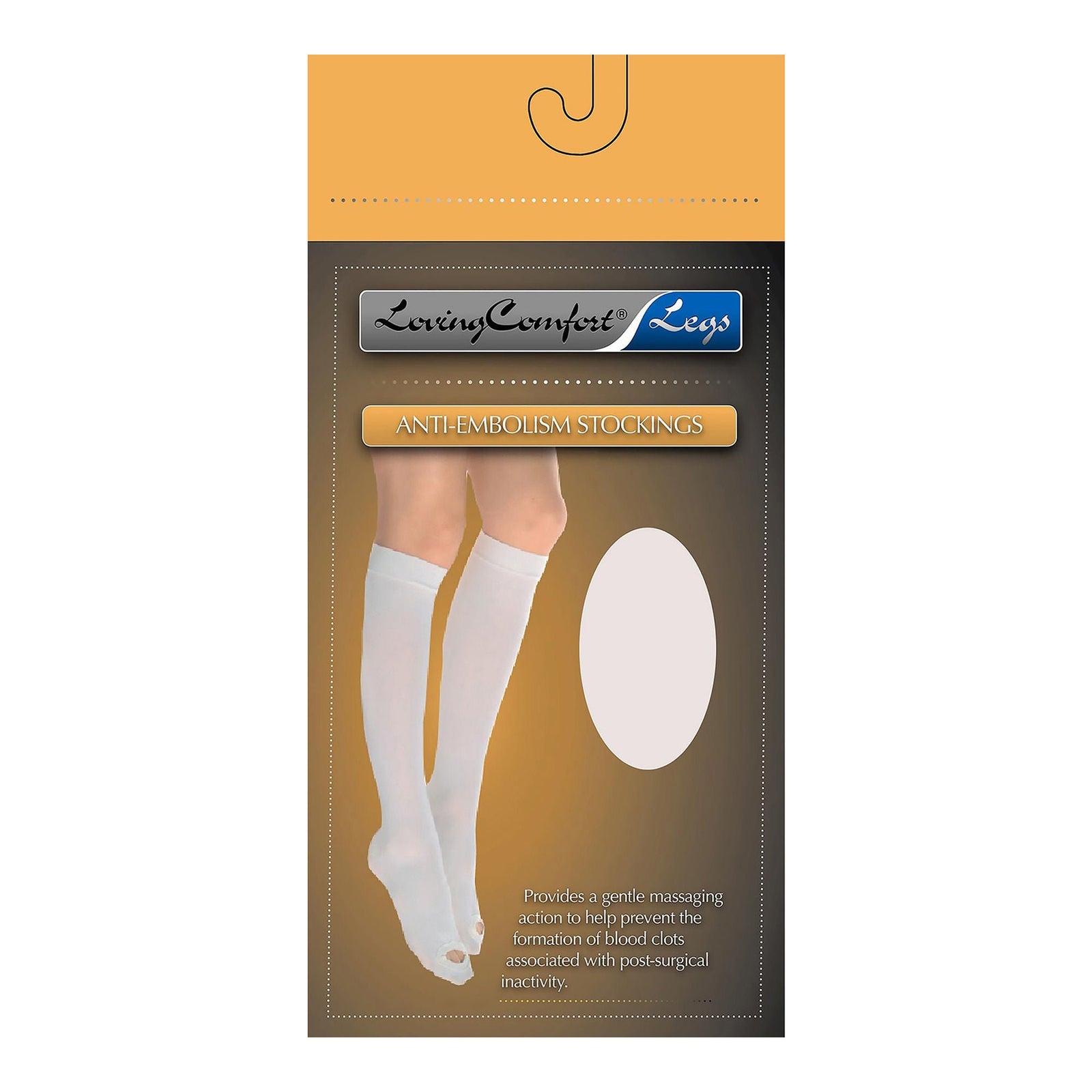 Loving Comfort Anti-Embolism Stocking, Knee High, Open Toe, Beige, 3X-Large