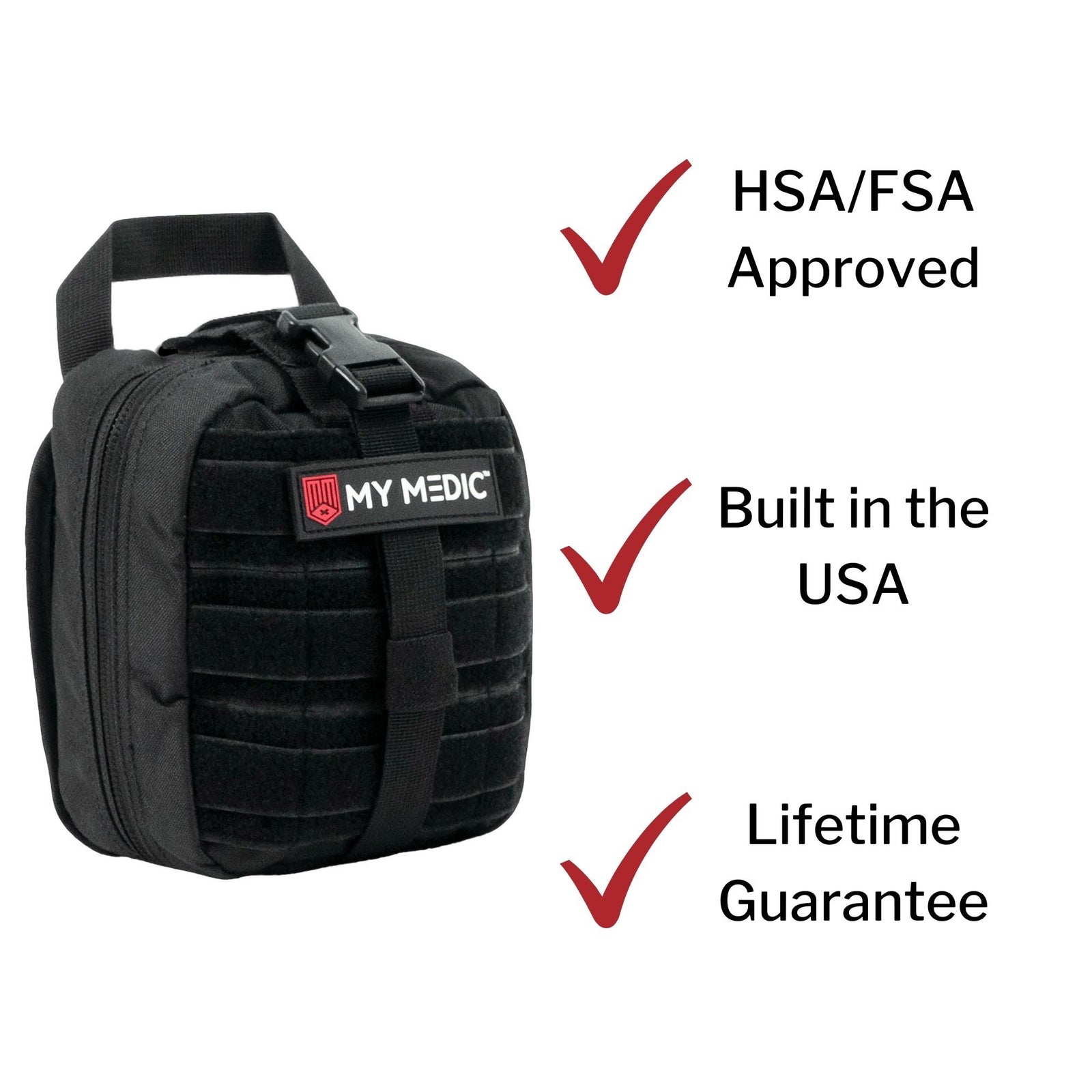 My Medic MYFAK Standard First Aid Kit in Black Nylon Bag