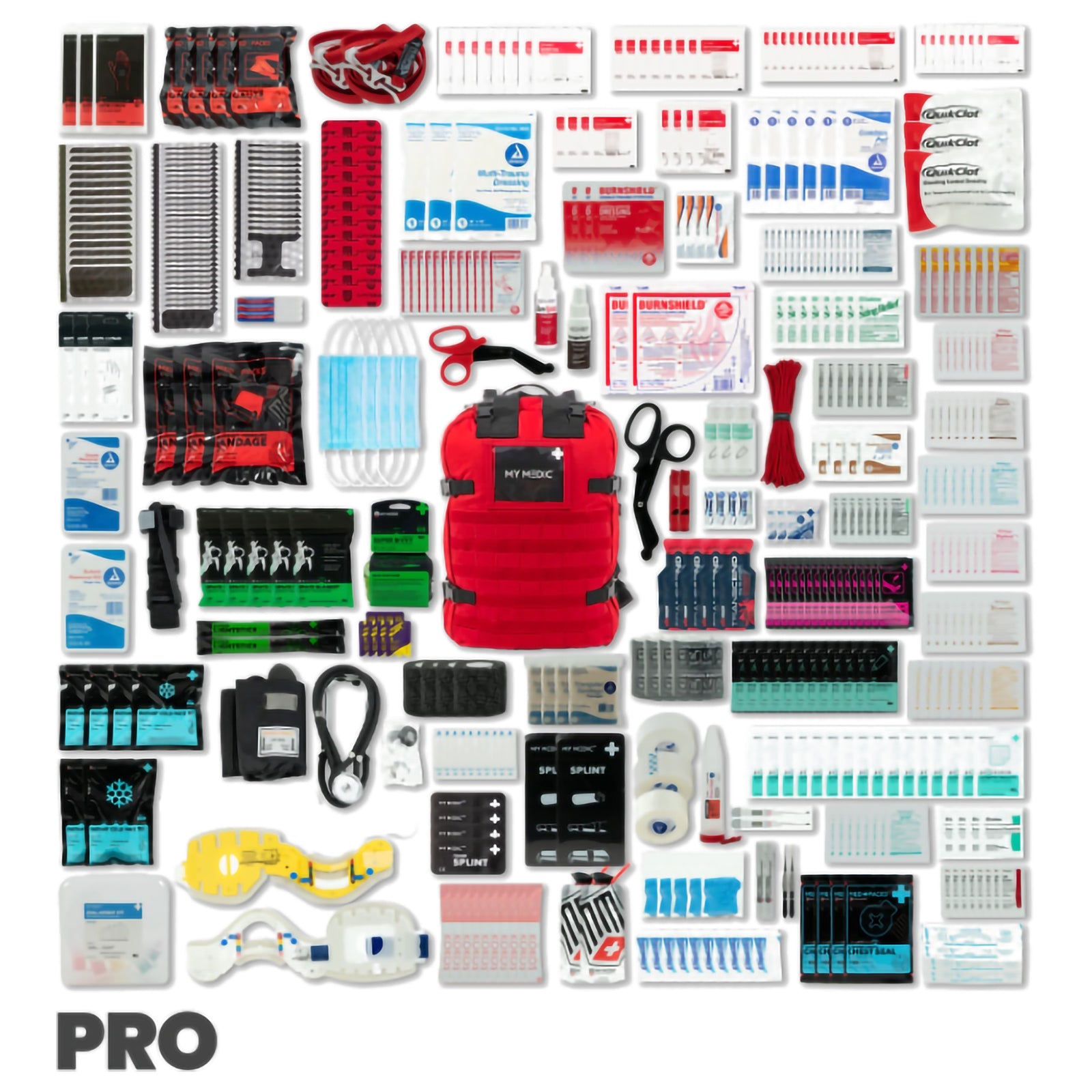 My Medic The MEDIC Pro First Aid Kit - 10 Person Red Nylon Backpack