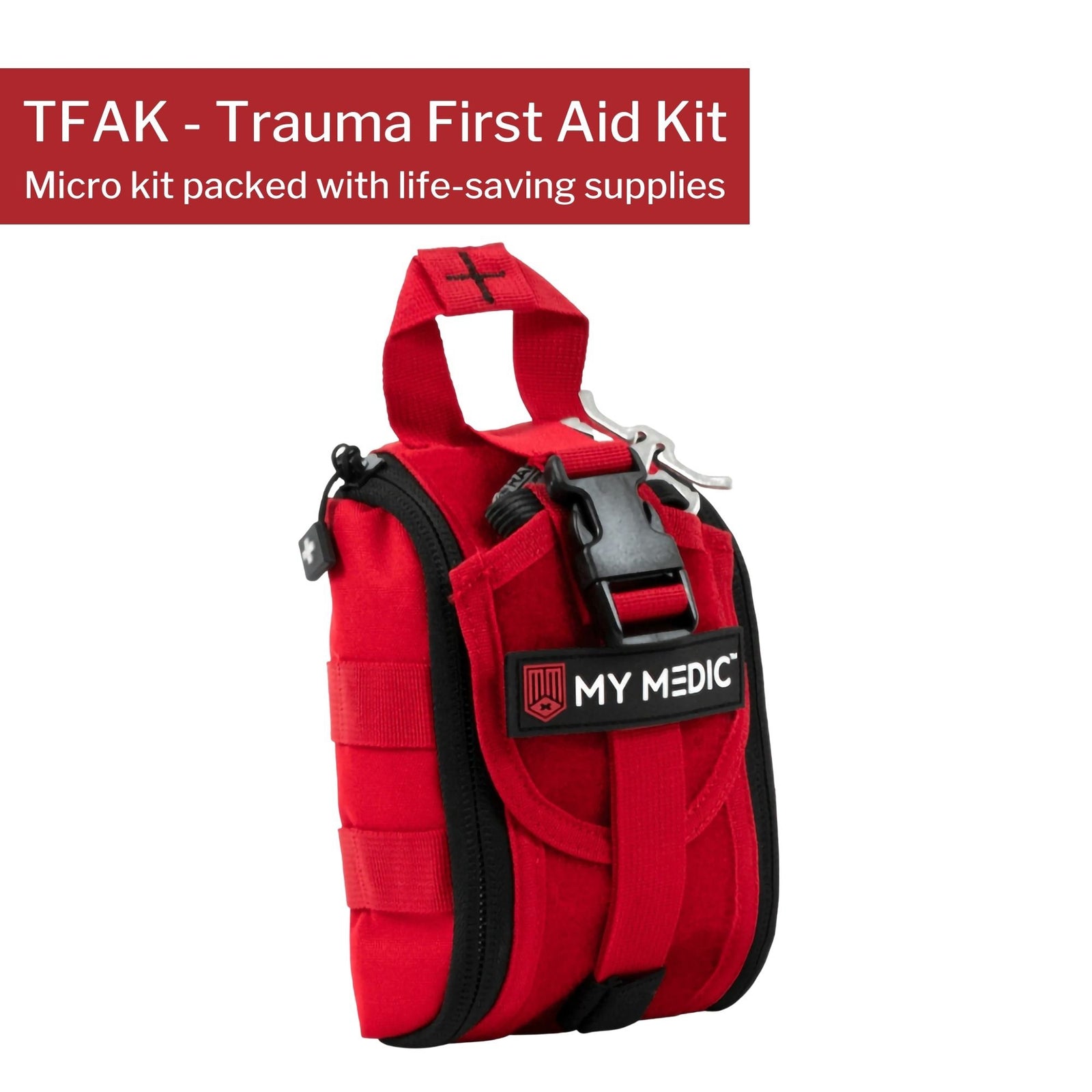 My Medic TFAK Trauma First Aid Kit in Red Nylon Bag