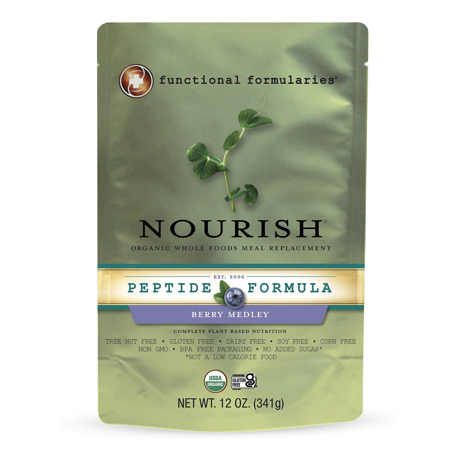 Nourish Peptide Berry Flavor Pediatric Oral Supplement 12 oz. Pouch