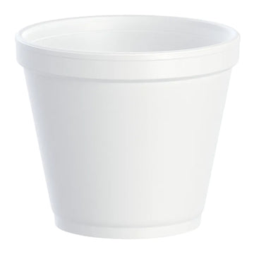8 oz. White Foam Insulated Food Container