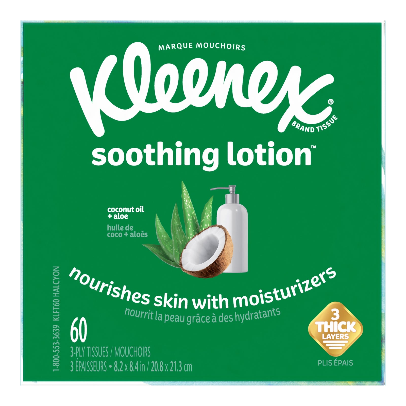 Kleenex Lotion Facial Tissue, Upright Box, 60 Count