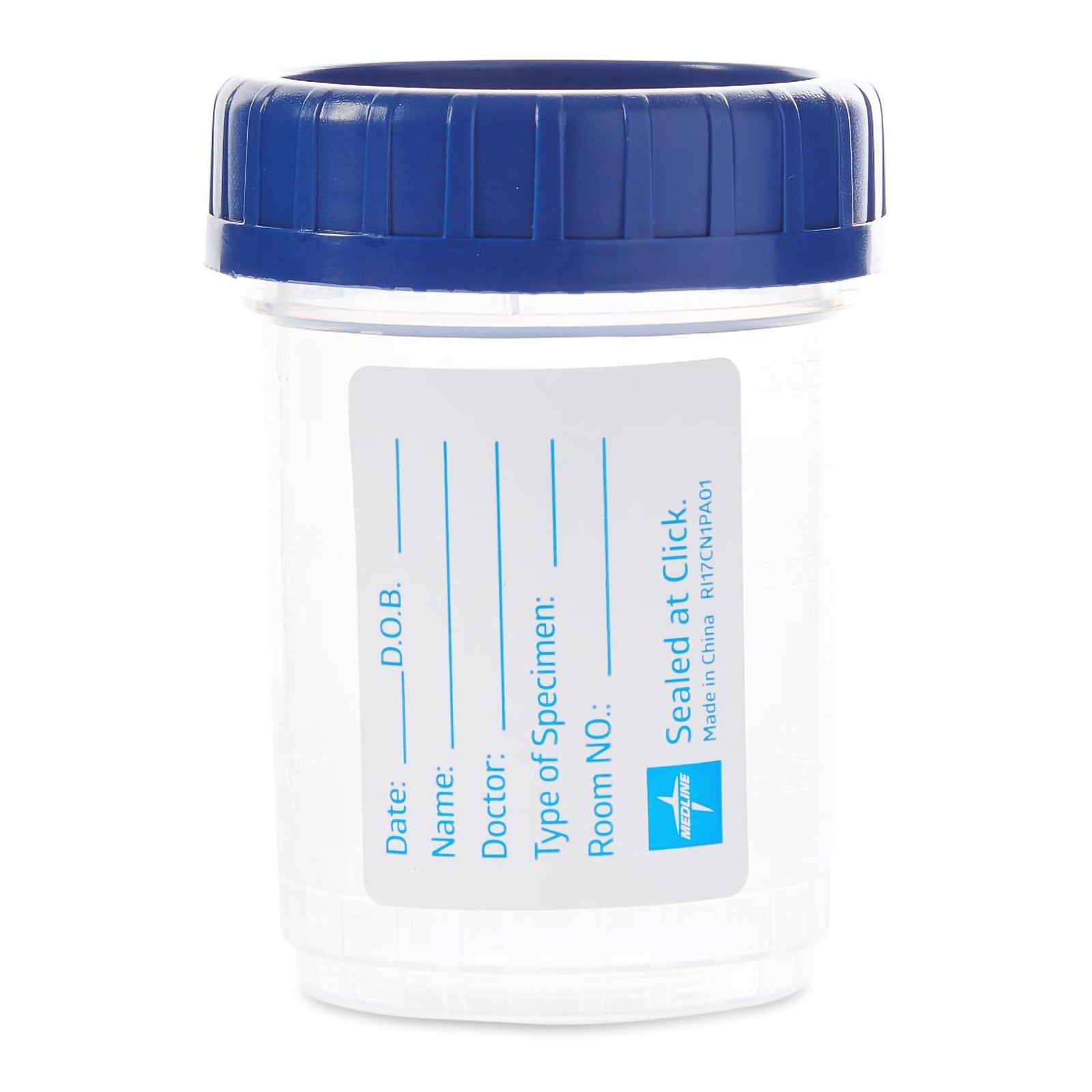 Click-N-Close Specimen Container 90 mL Screw Cap Sterile
