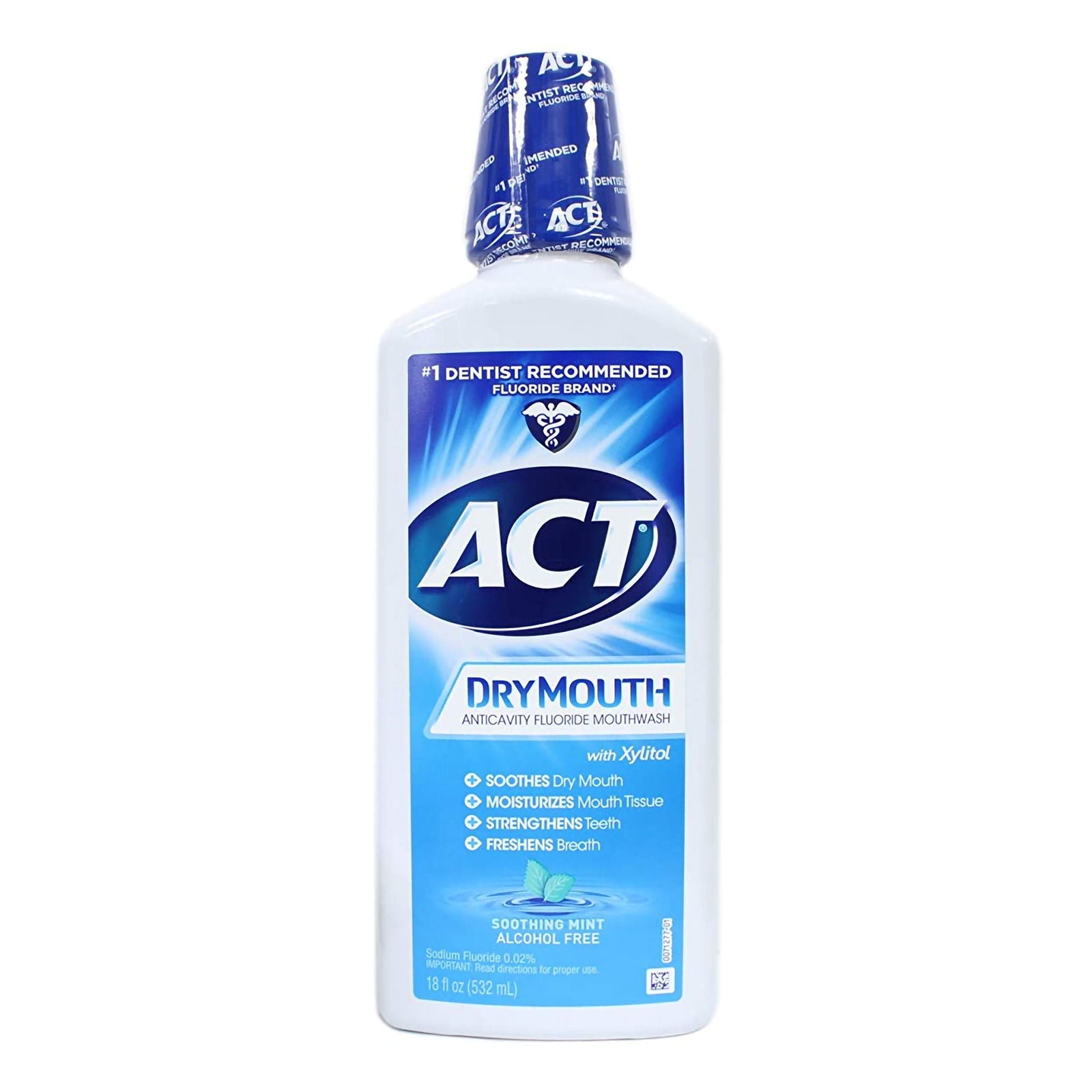 ACT Dry Mouth Rinse, Soothing Mint, 18 oz