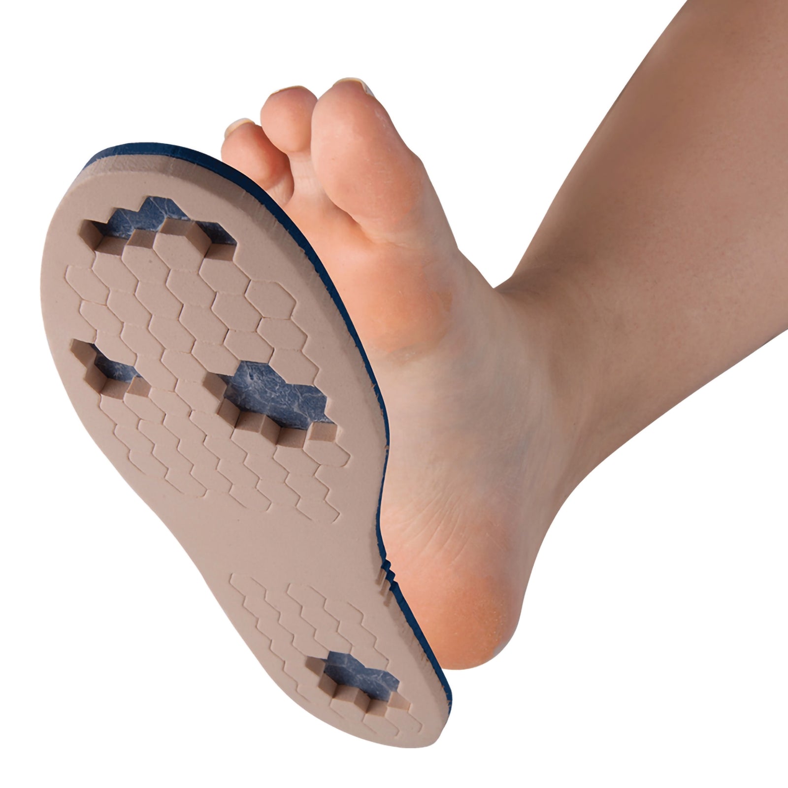 PediFix PressureOFF High Protection System 9 Wide Offloading Insole - Women 11-12.5/Men 10-11.5, Blue/Tan
