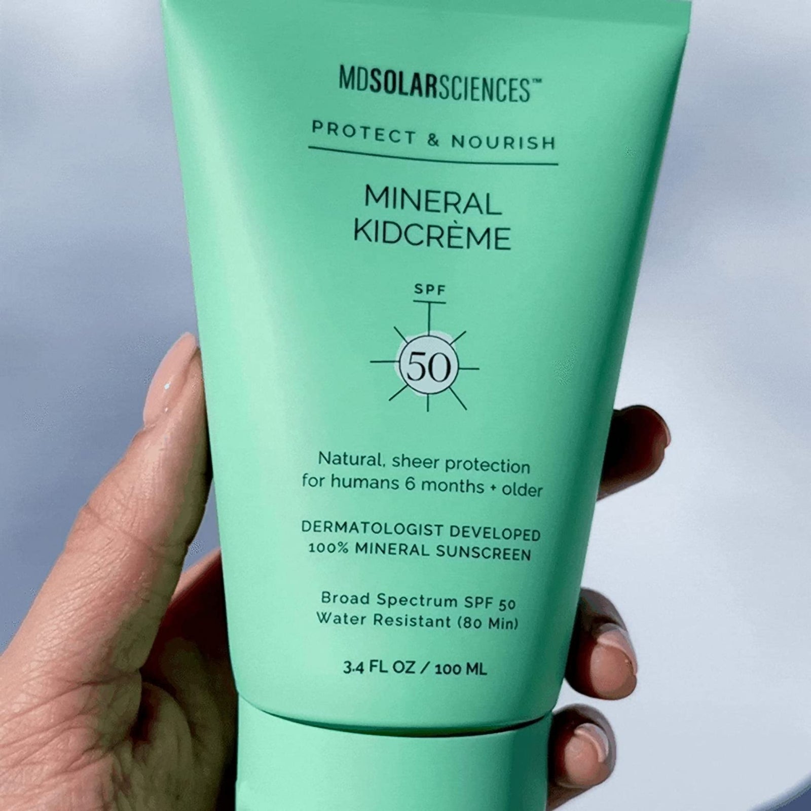 MDSolarSciences Mineral KidCrème SPF 50 Sunscreen Cream 3.4 oz Tube