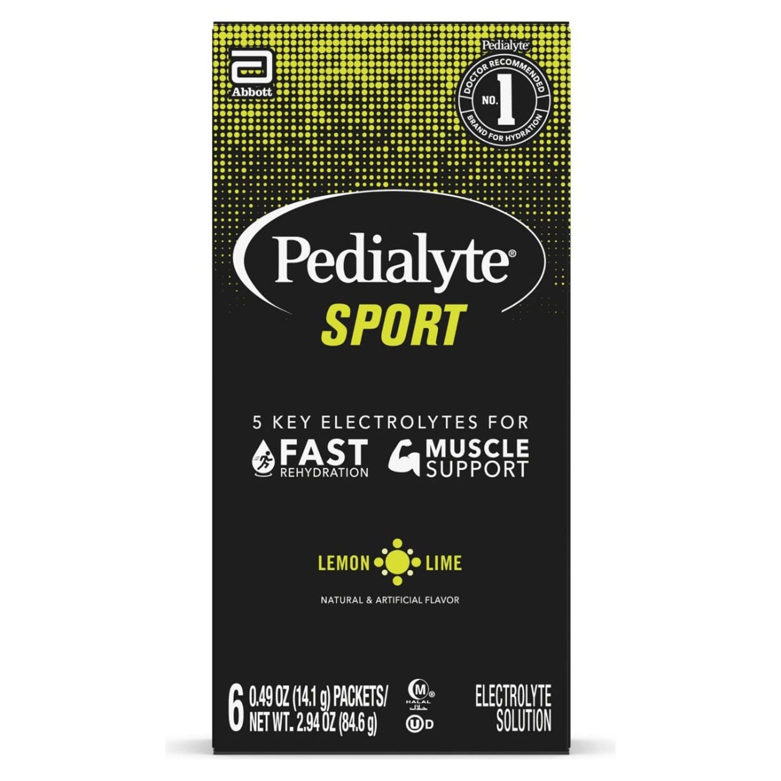 Abbott Nutrition Pedialyte Sport Electrolyte Powder, Lemon Lime