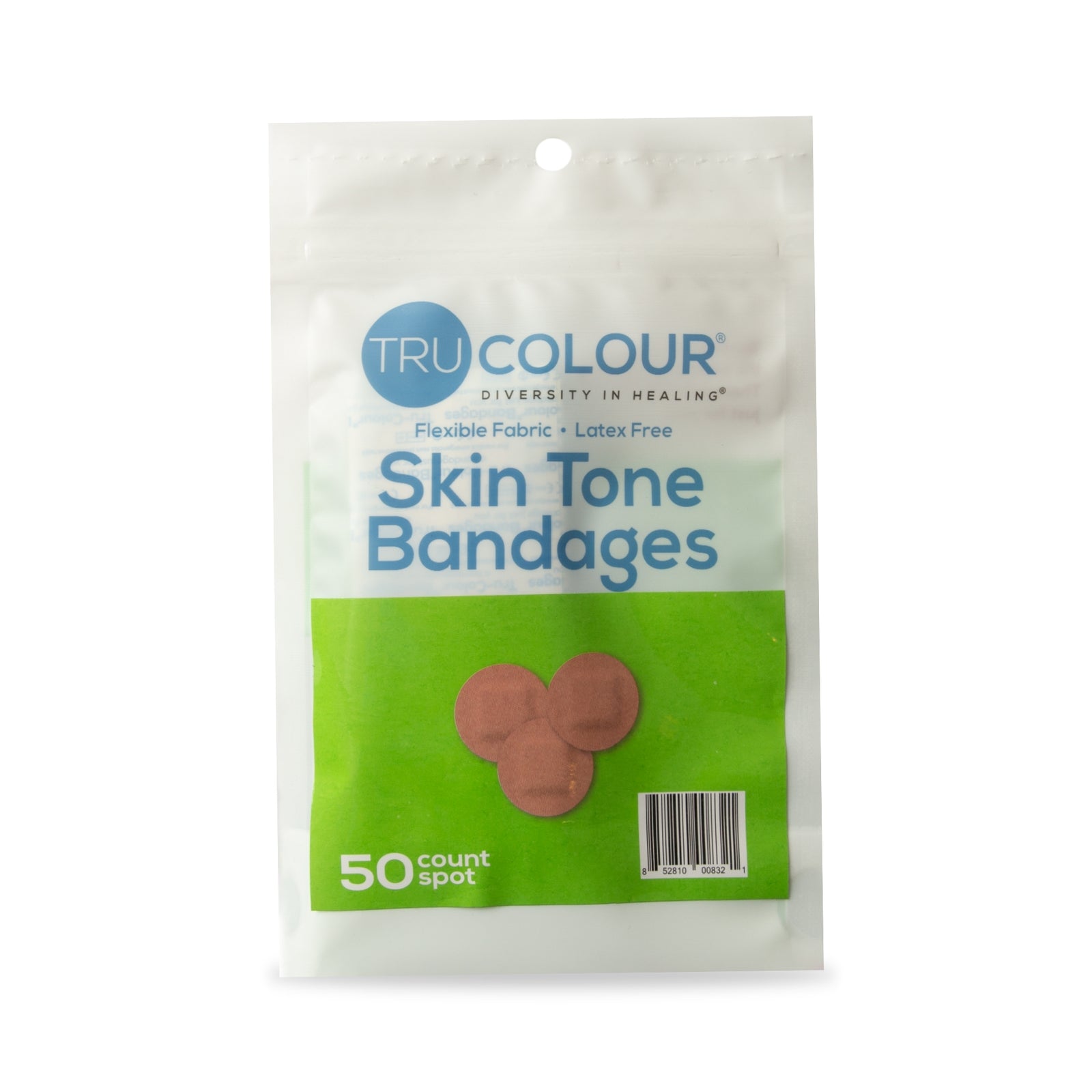 Waterproof Adhesive Spot Bandage Tru-Colour® Fabric Olive Sterile