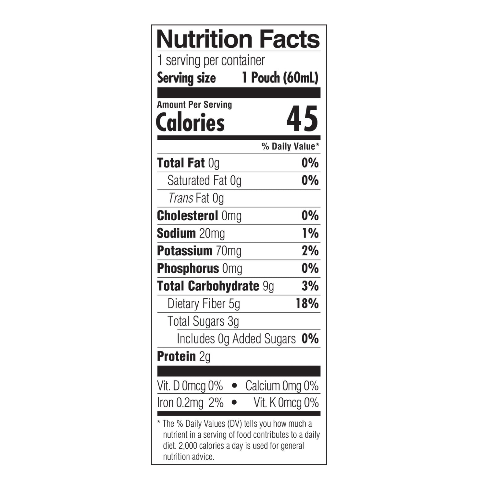 Banatrol TF Unflavored Liquid Tube Feeding Formula 60 mL Pouch