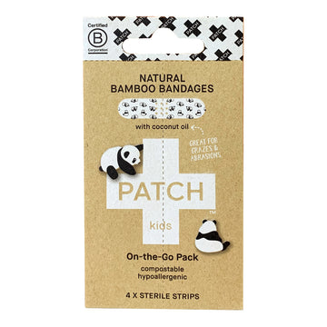Adhesive Strip Patch Kids On The Go Pack Bamboo/Coconut Oil Panda Design 3/4 x 3 Inch Sterile