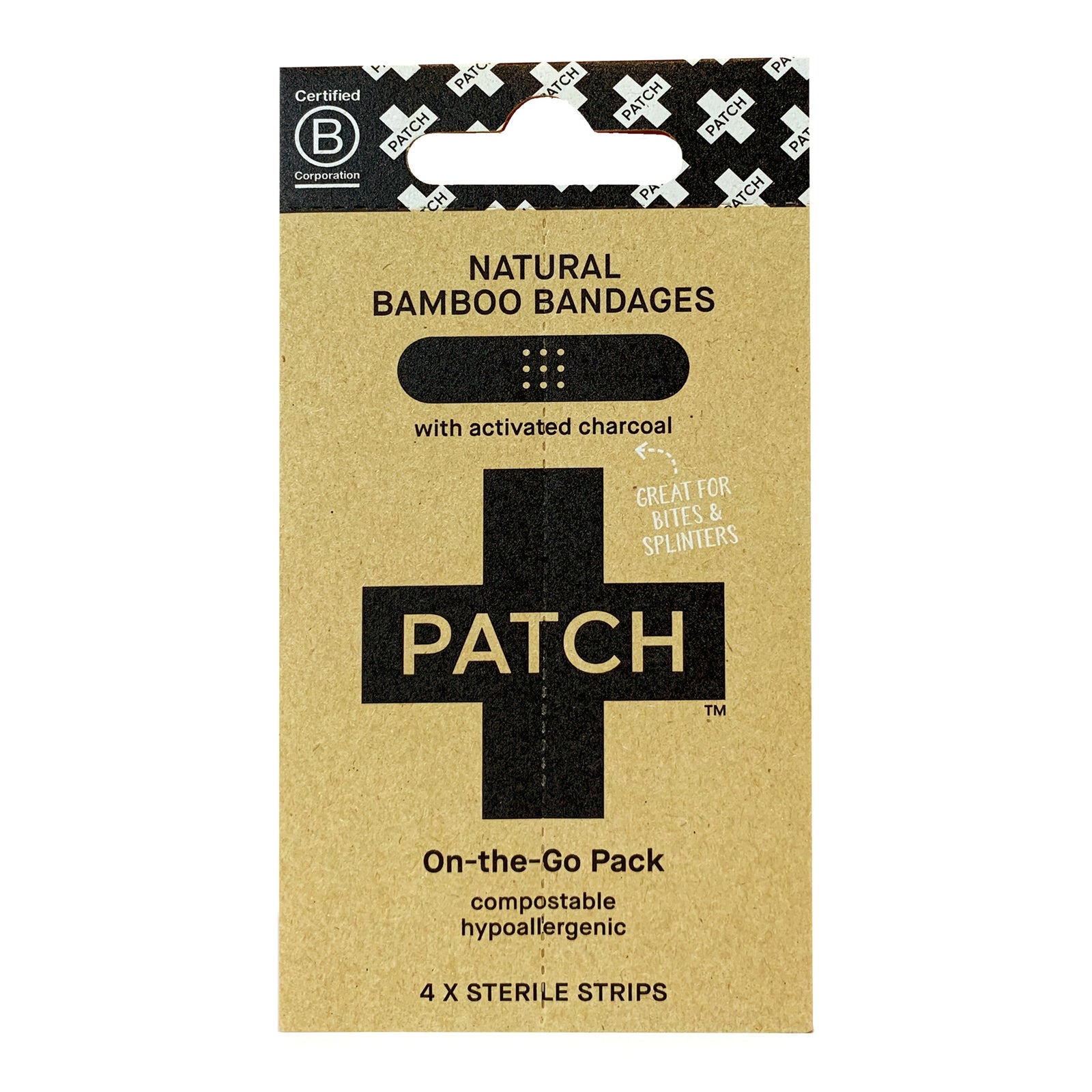 Adhesive Patch with Active Charcoal Bandage - Case of 400