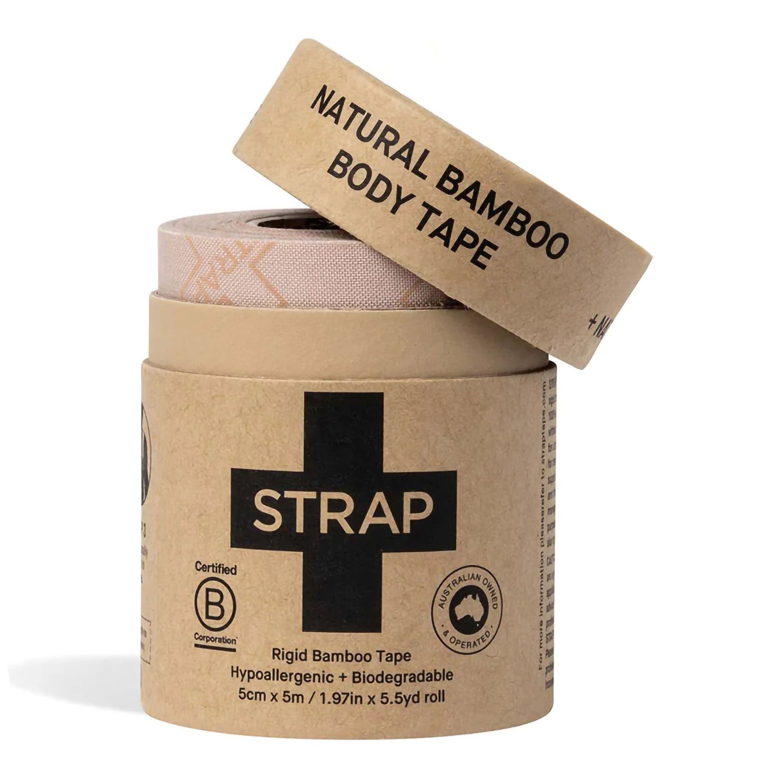 Nutricare STRAP Natural Bamboo Body Tape, 5 cm x 5 m / 1.97 in x 5.5 yd