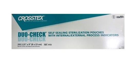 Sterilization Pouch Duo-Check® 3-1/4 x 9 Inch White/Blue Self Seal