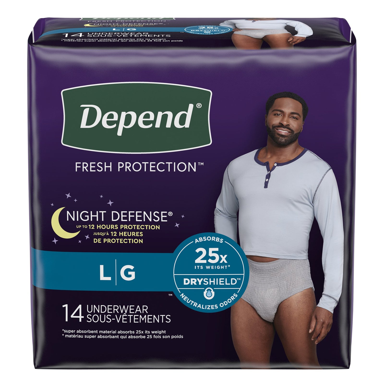 Depend Night Defense Pull On Absorbent Underwear