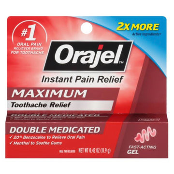 Orajel 2X 20% Benzocaine Oral Gel 0.25 oz