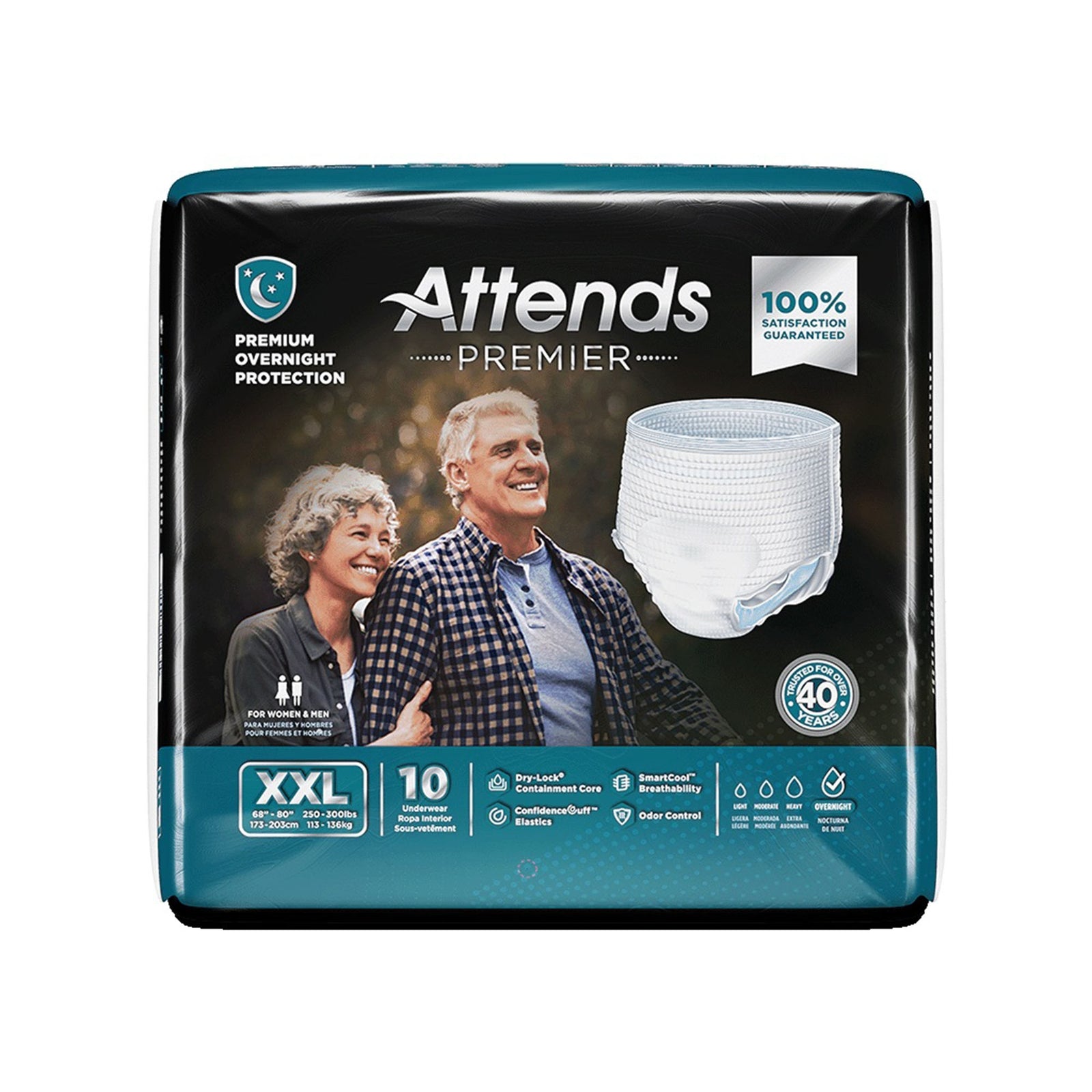Attends Premier Pull On Absorbent Underwear with Tear Away Seams - 2X-Large Heavy Absorbency