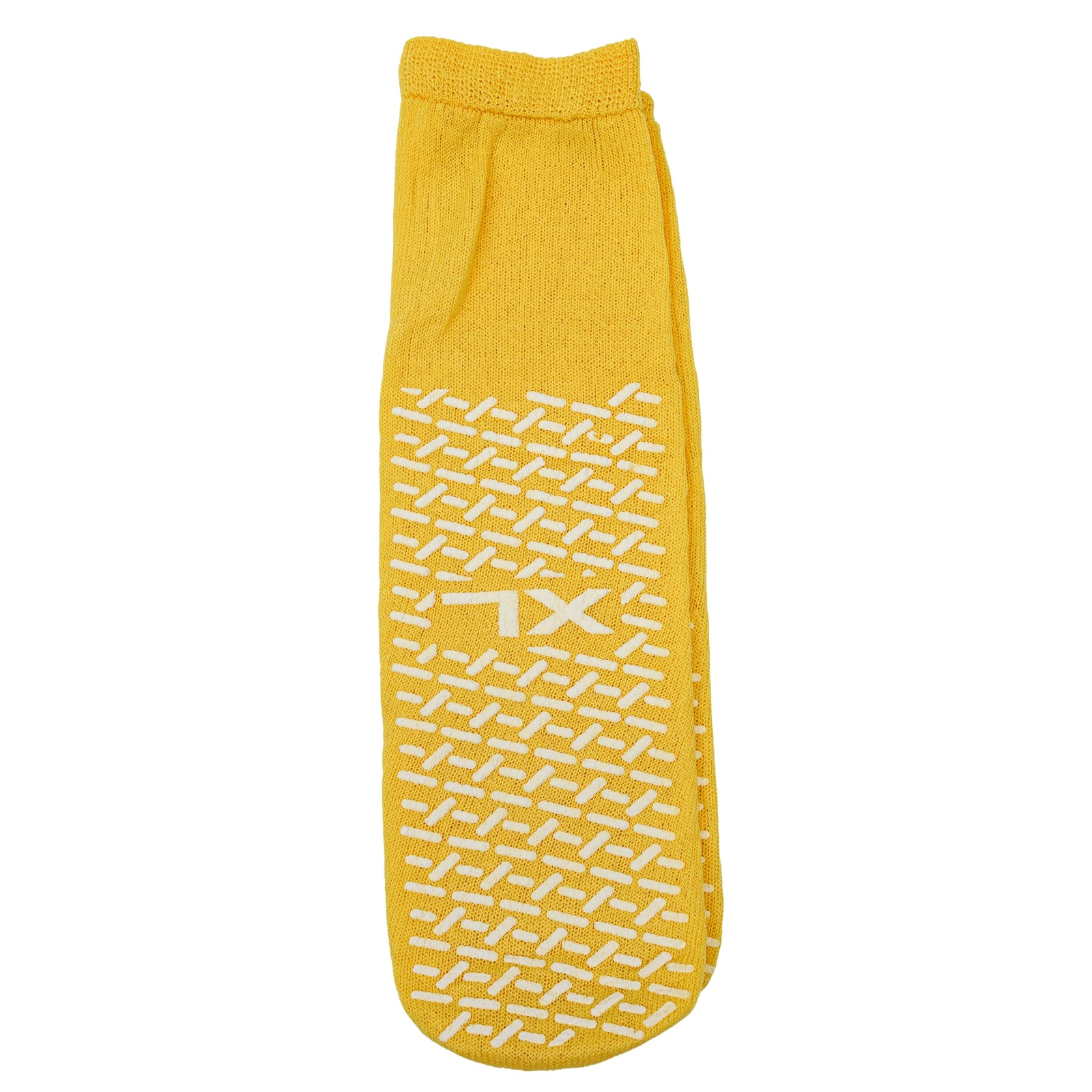 LSL INDUSTRIES I Patient At Risk Double Tread Slipper Socks, Yellow, X-Large