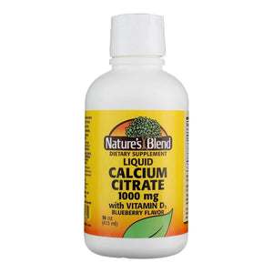 Nature's Blend Calcium Citrate / Vitamin D3 1,000 mg Liquid 16 oz. Blueberry Flavor image