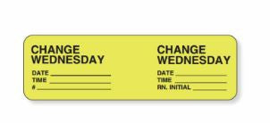 PDC® Anesthesia Syringe Labels, Yellow, 7/8 x 7/8 Inch