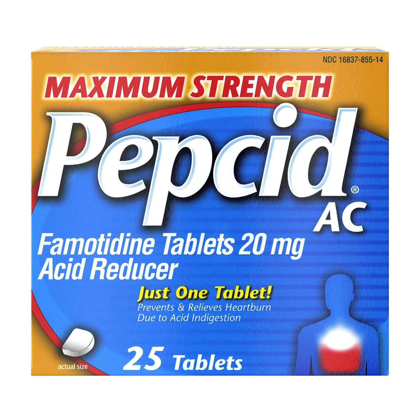 Pepcid AC Maximum Strength Acid Reducer Tablets, 25 Count