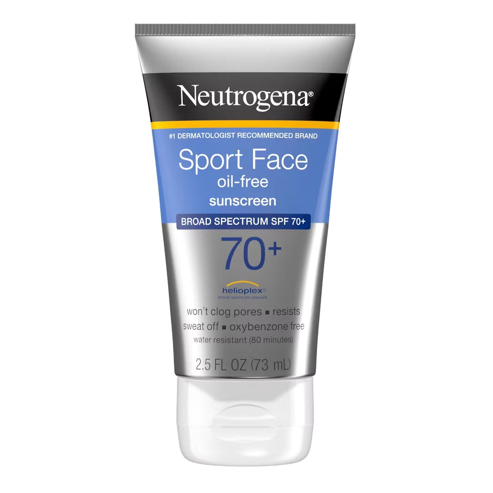 Neutrogena Sport Face Oil-Free Sunscreen Lotion SPF 70+, 2.5 fl oz