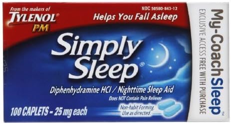 Tylenol PM Simply Sleep Tablets 25 mg, 100 Count
