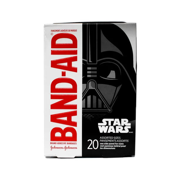Band-Aid Fabric Adhesive Strips with Star Wars Kid Design - 3/4 x 3 Inch and 5/8 x 2-1/4 Inch