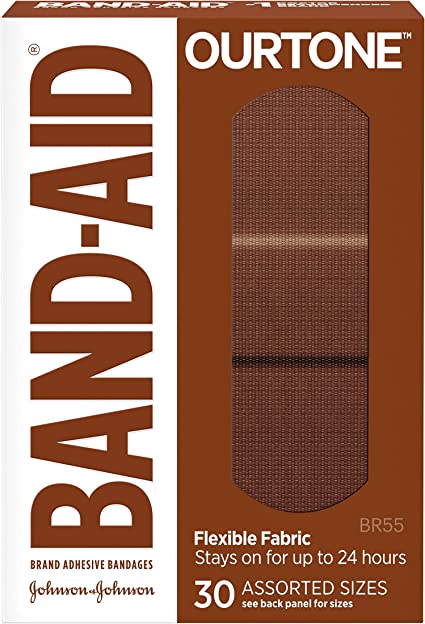 Band-Aid® Our Tone™ Fabric Brown Adhesive Strip Bandages - Assorted Sizes