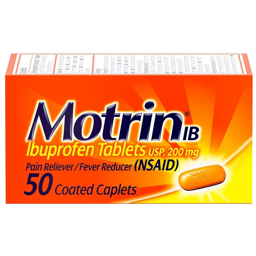 Motrin IB 200 mg Ibuprofen Capsules, 50 ct