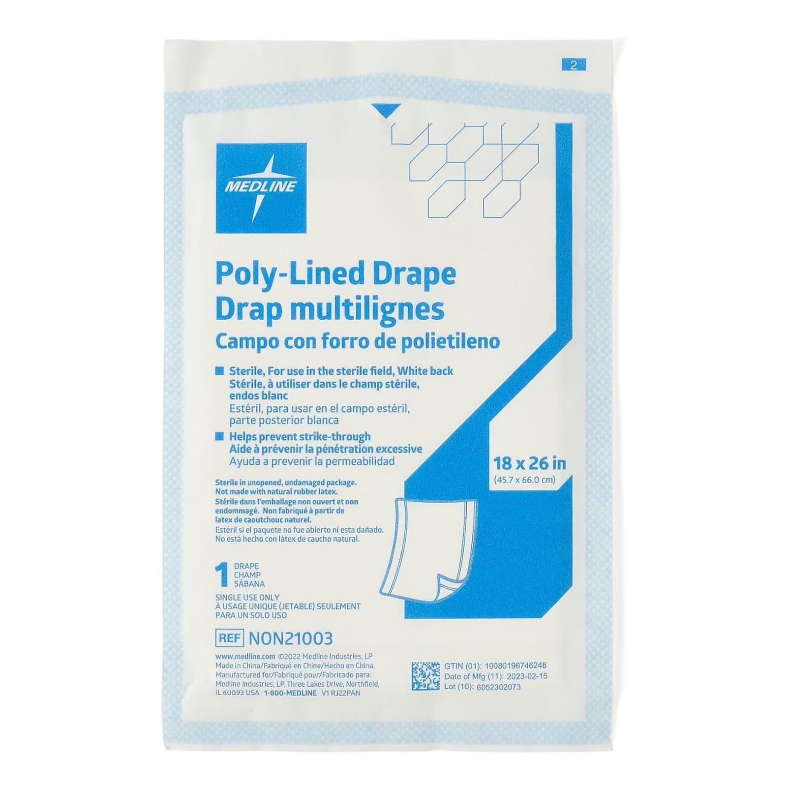 Medline Poly Lined Towel Drape