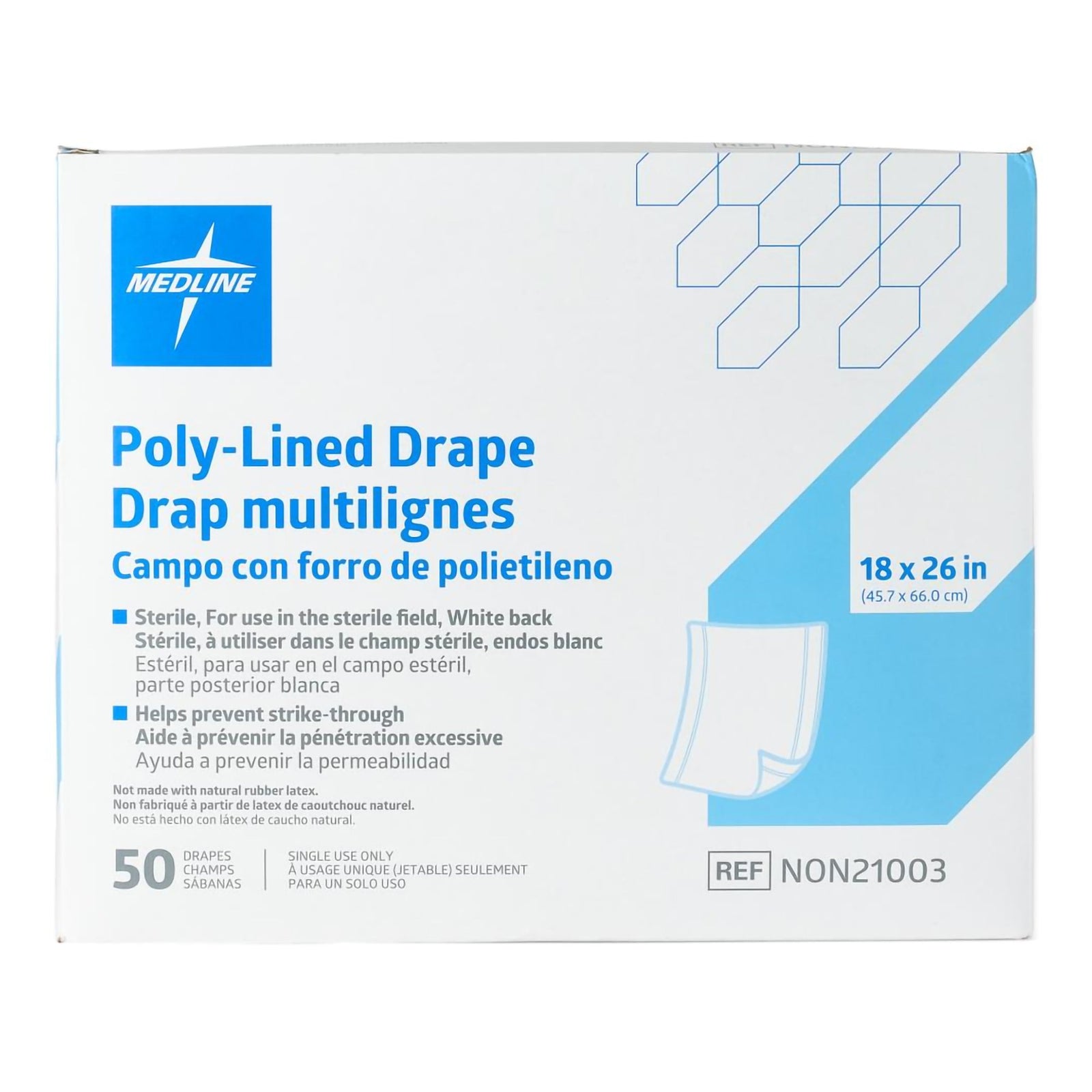 Medline Poly Lined Towel Drape