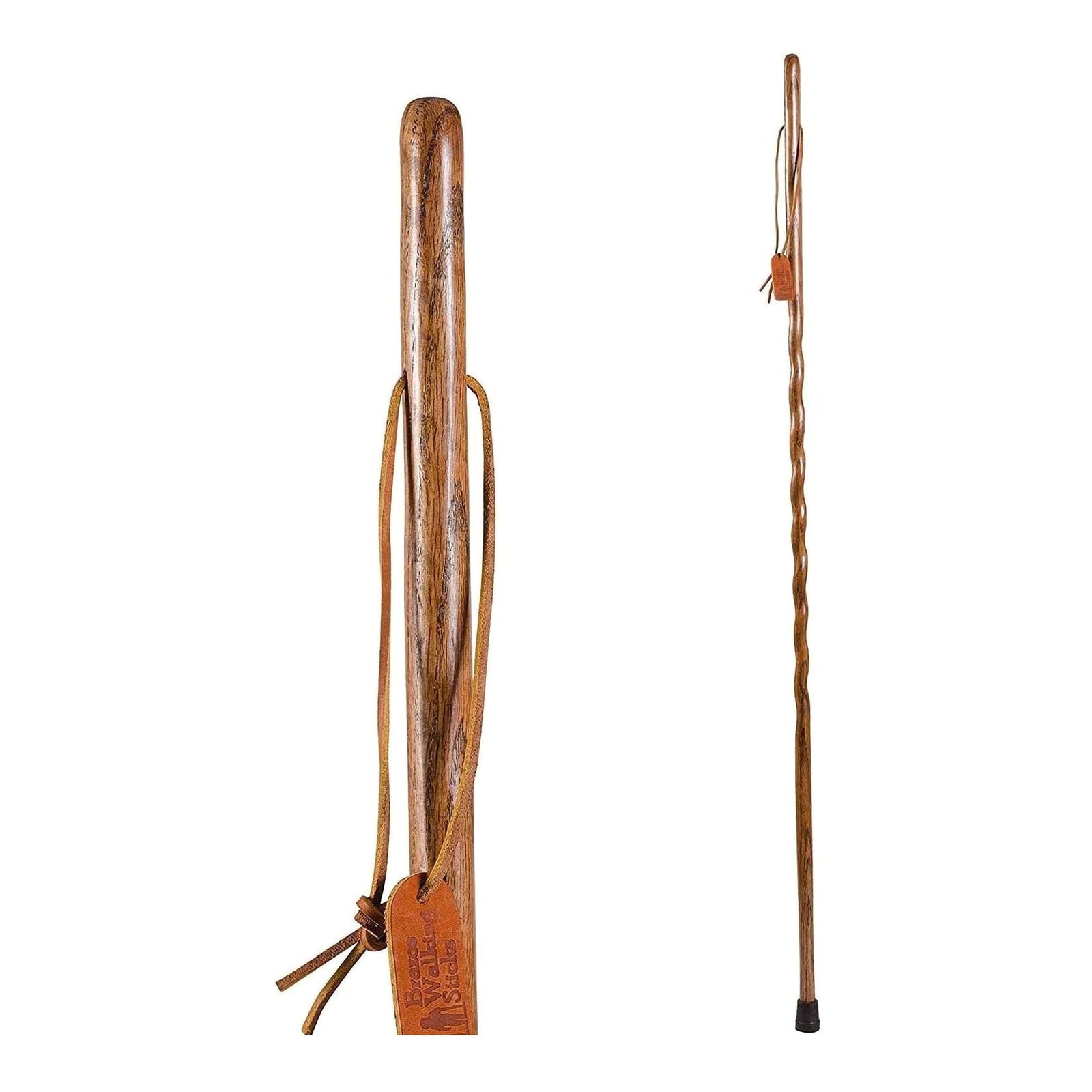 Brazos Twisted Oak Hitchhiker Walking Stick - 58 Inch