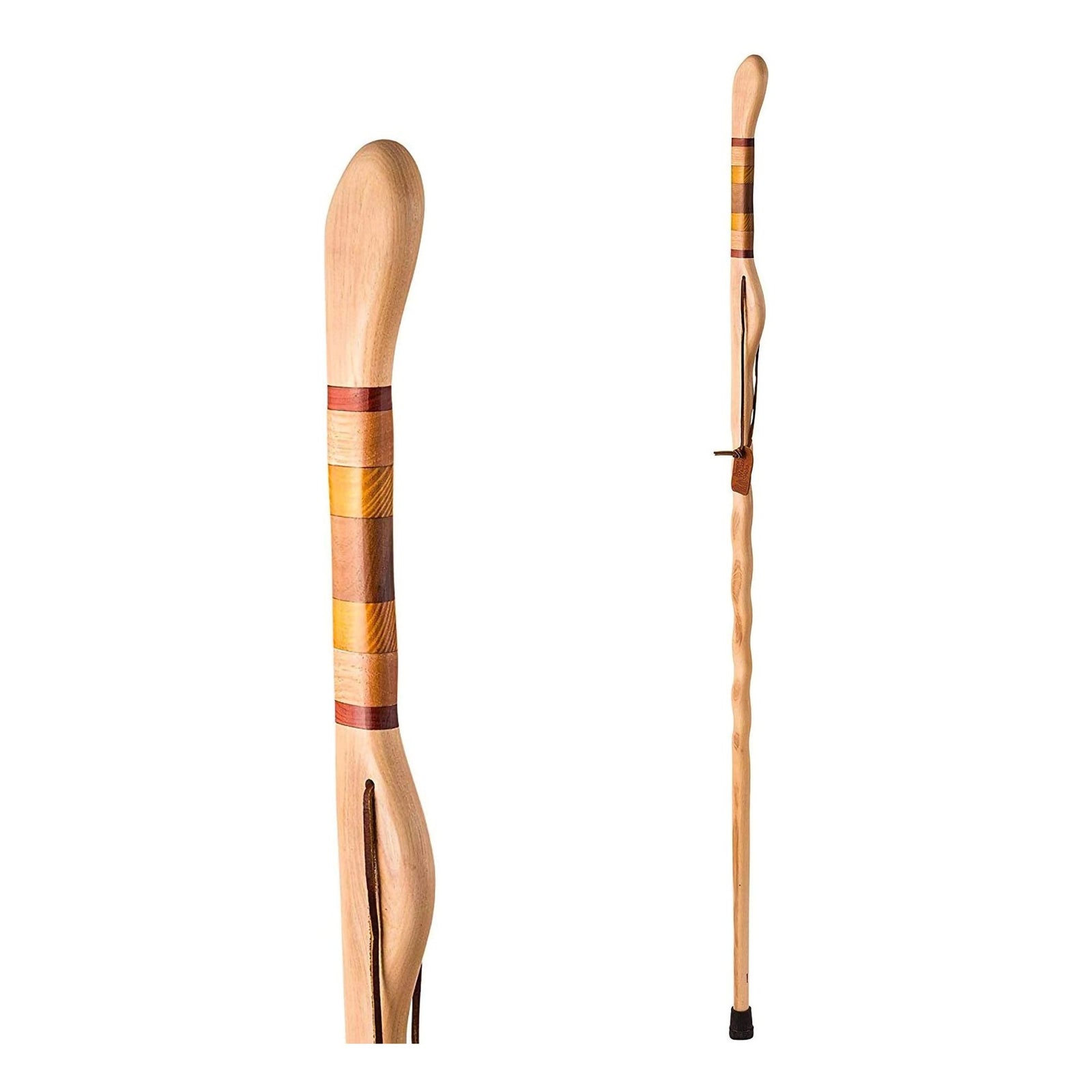 Brazos Wood Walking Stick - 58 Inch Height, Twist Hickory Texas Safari