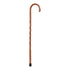 Brazos Twisted Oak Crook Neck Wood Cane - 37 Inch, Red