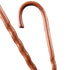 Brazos Twisted Oak Crook Neck Wood Cane - 37 Inch, Red