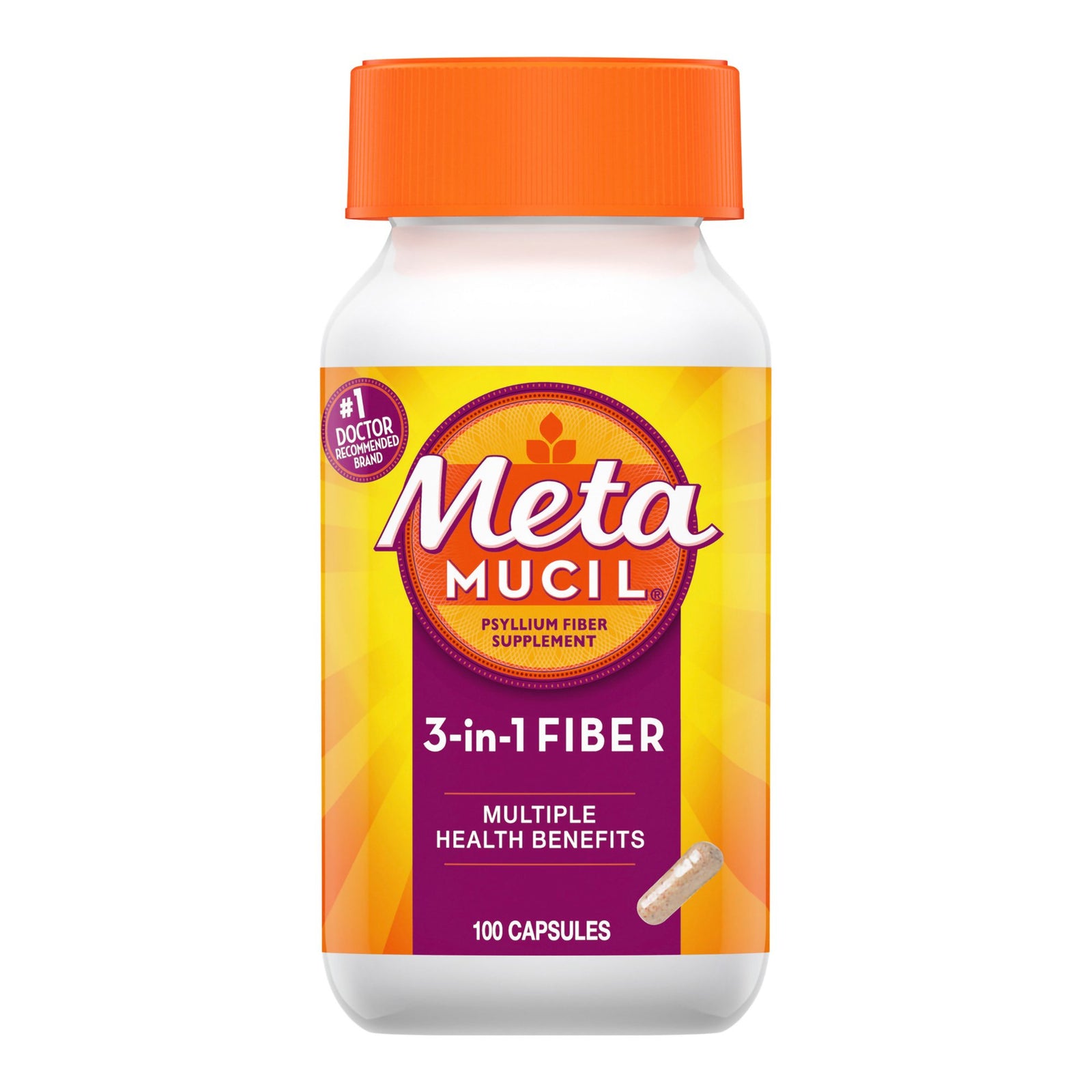 Metamucil Fiber Supplement Capsules 160 Count
