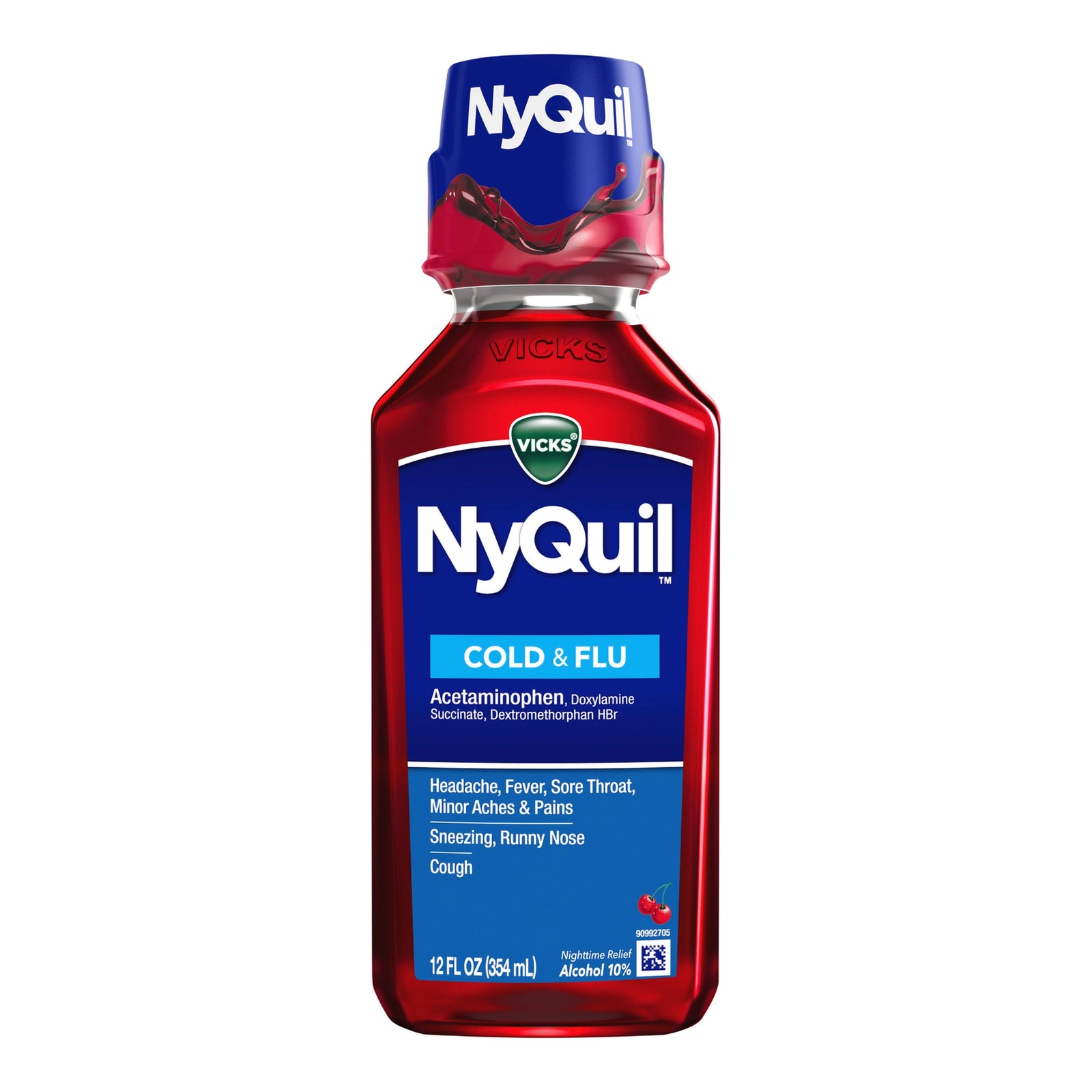 Vicks NyQuil Cold & Flu Relief Liquid 12 oz