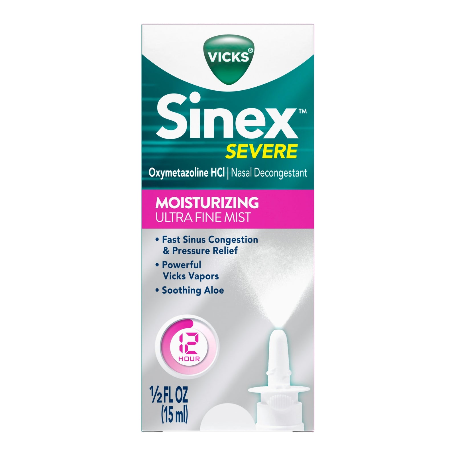 Vicks Sinex Severe Nasal Decongestant Spray 0.5 oz