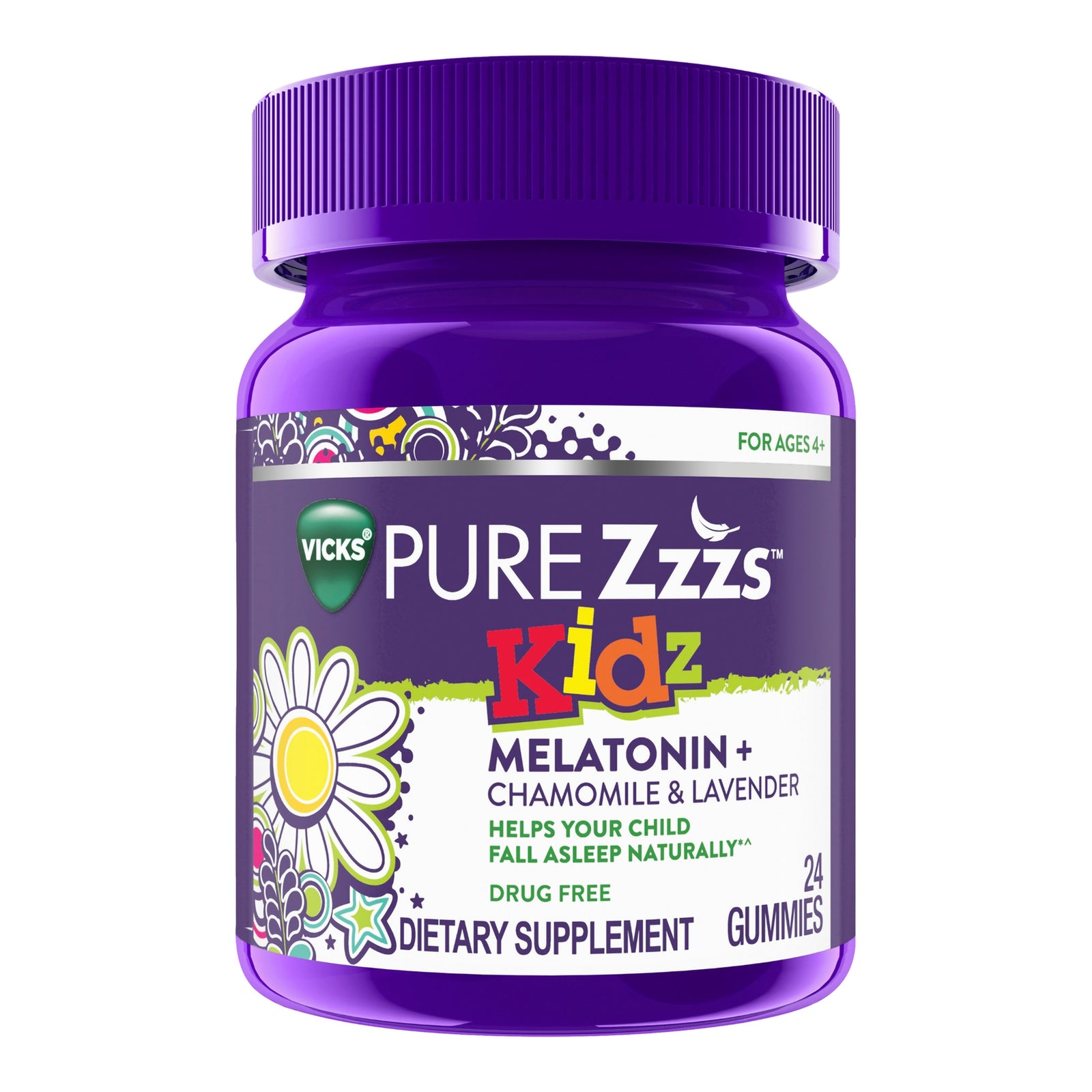 Vicks Pure Zzz's Children's Sleep Aid Gummies 24 Count