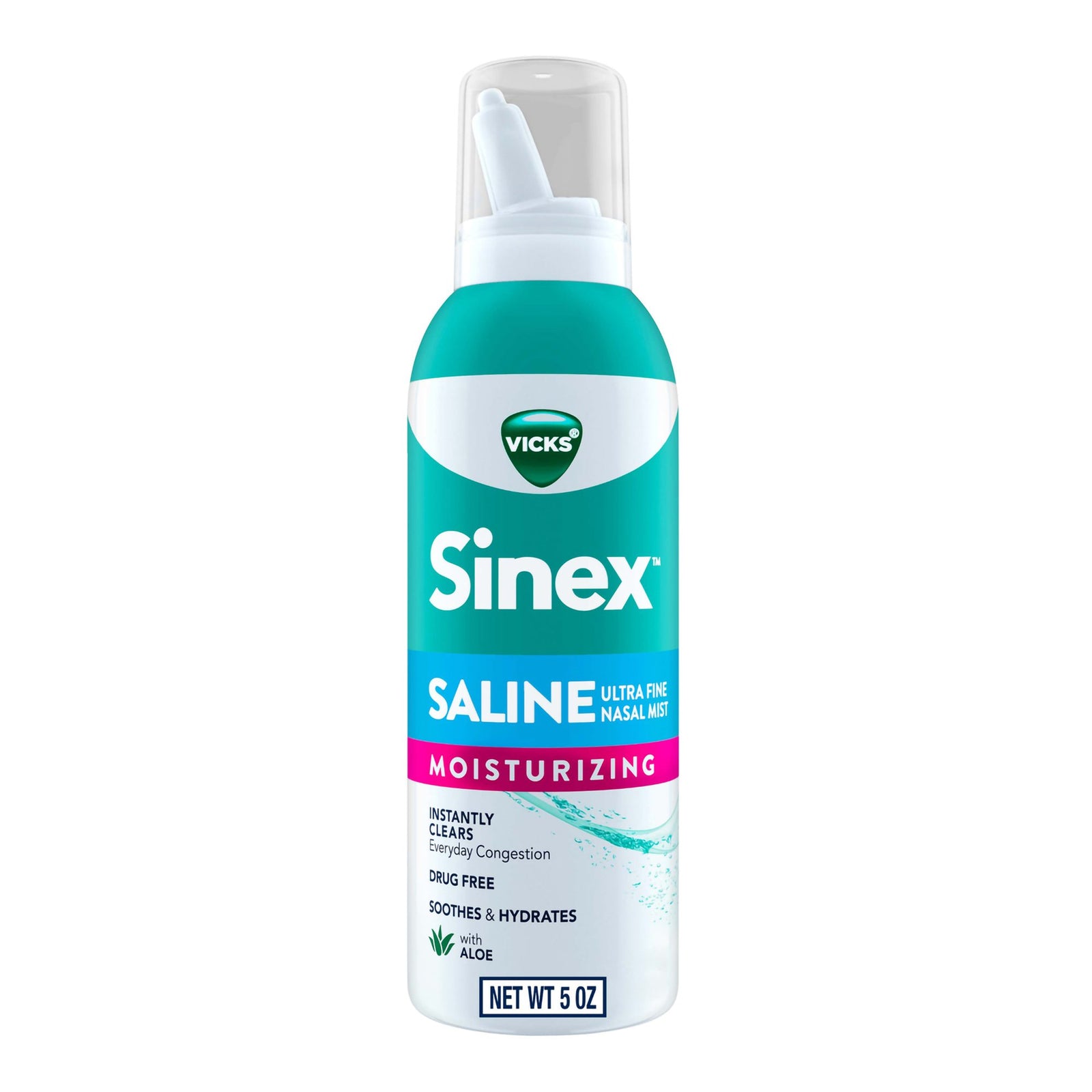 Vicks Sinex Moisturizing Nasal Saline Spray 5 oz