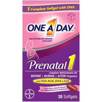 One A Day Prenatal Vitamin Softgels, 30 Count