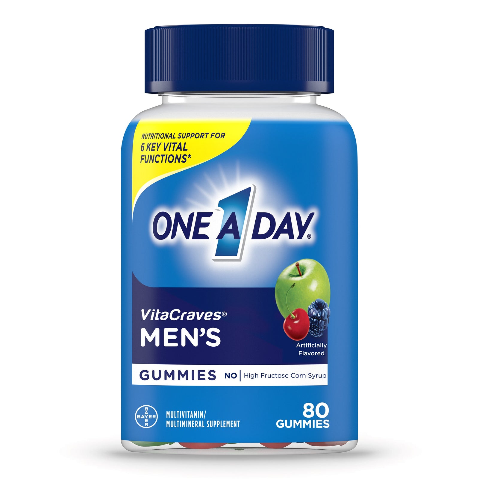 One A Day Men's Complete Vitacraves Gummy Dietary Supplement 80 per Bottle