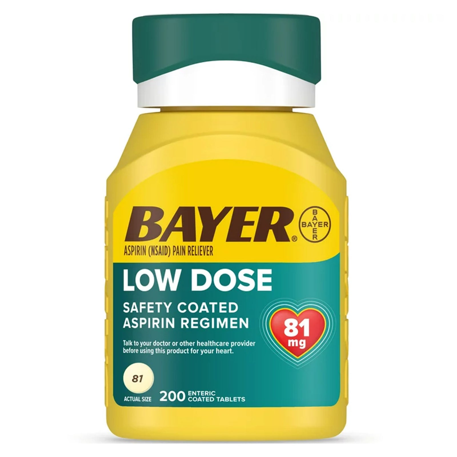 Bayer Aspirin Low Dose 81 mg Tablets