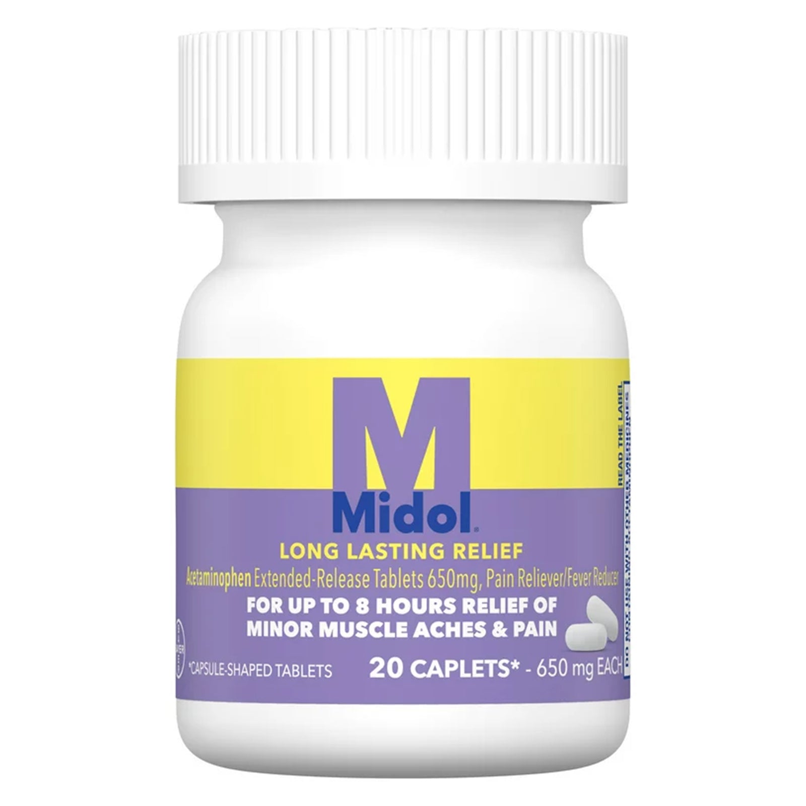 Midol Cramp Relief Caplets 650 mg 20 Count