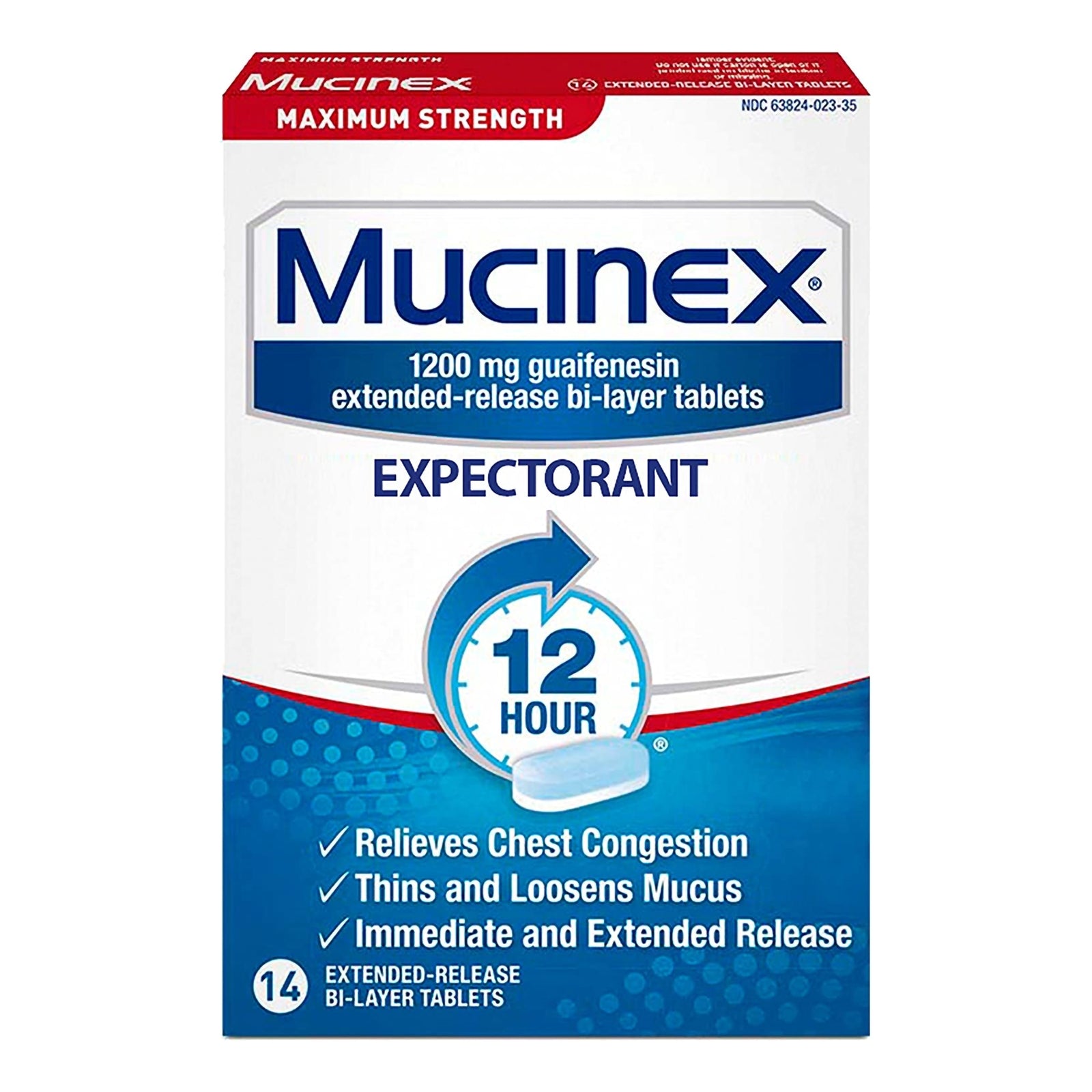 Mucinex Expectorant Extended-Release Tablets, 14 ct